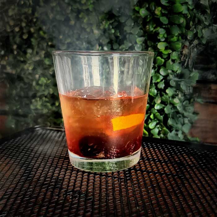 Smoky old fashioned served at Heritage 71 restaurant and bar in Sherwood, WI